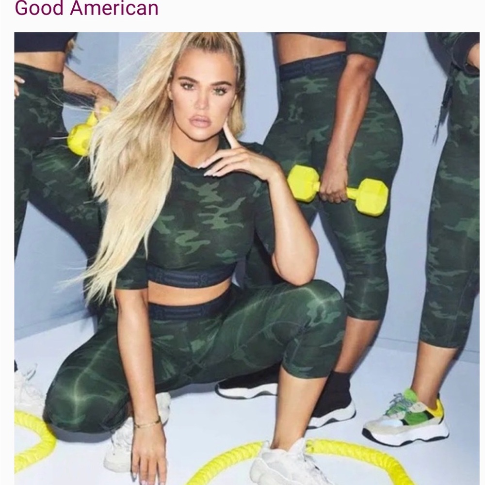 Good American Green Camo Activewear Set